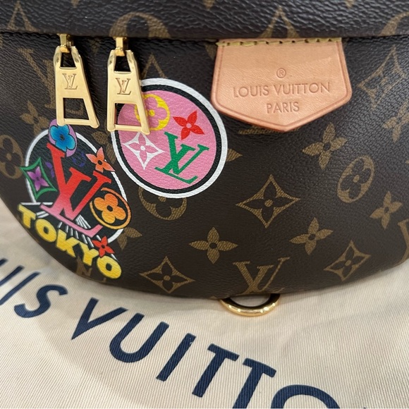 LOUIS VUITTON MONOGRAM MY LV WORLD TOUR CUSTOM BUMBAG 2020 **RARE BAG*** - Picture 4 of 17